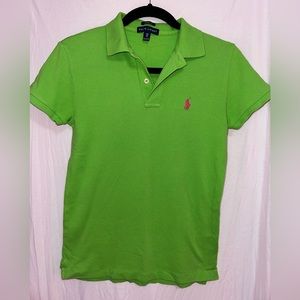 Ralph Lauren Lime Green Polo with Logo Classic Fit Size XS